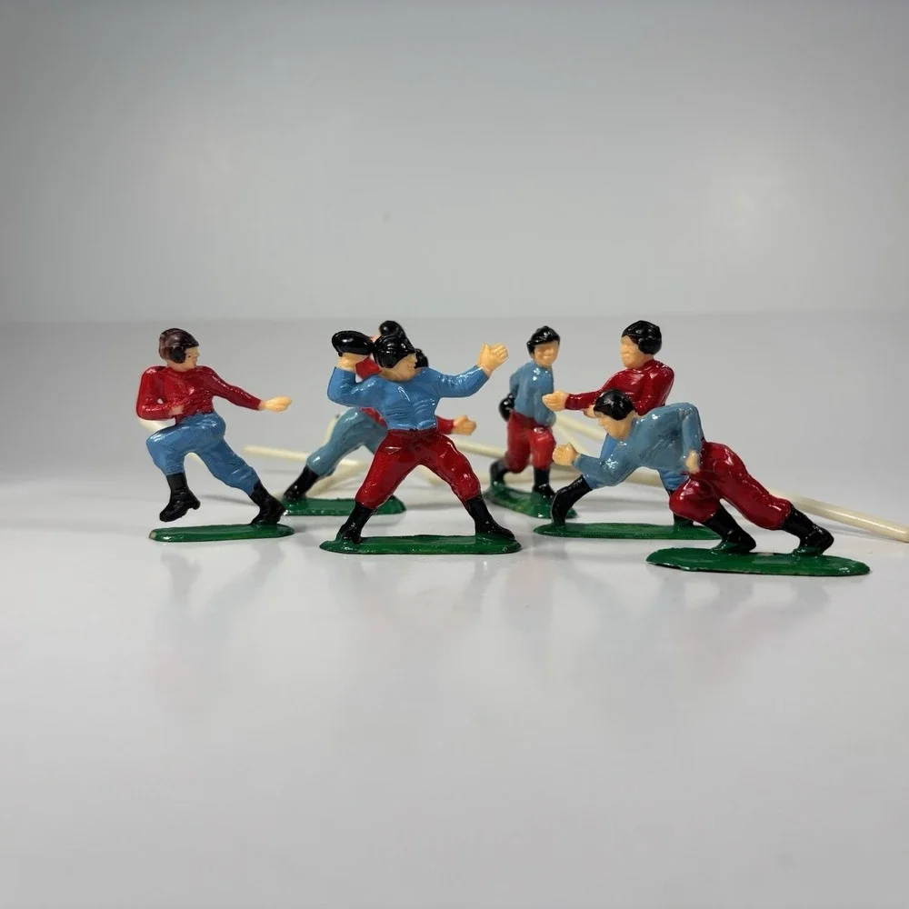 Lot Of Vintage 80S Football Players Cake Topper Decorations Bundle Of 8